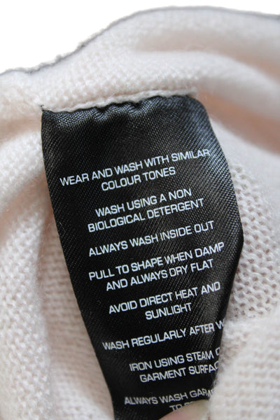 2 Friends Womens Long Sleeve Scoop Neck Cashmere Sweater Pink Size 3