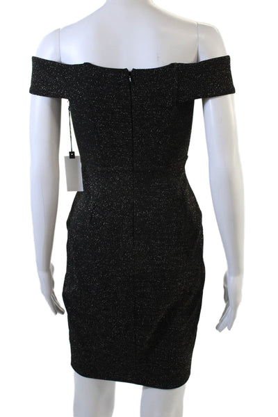 ASTR Women Bodycon Sheath Dress Black Above Knee Zip Size S