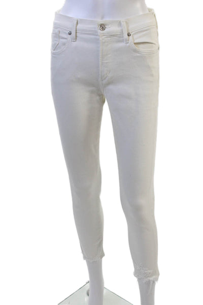 Agolde Womens White Ankle Skinny Jeans Size 27