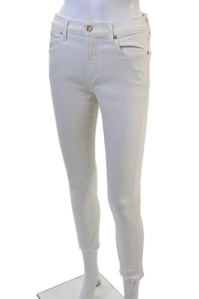 Agolde Womens White Ankle Skinny Jeans Size 27