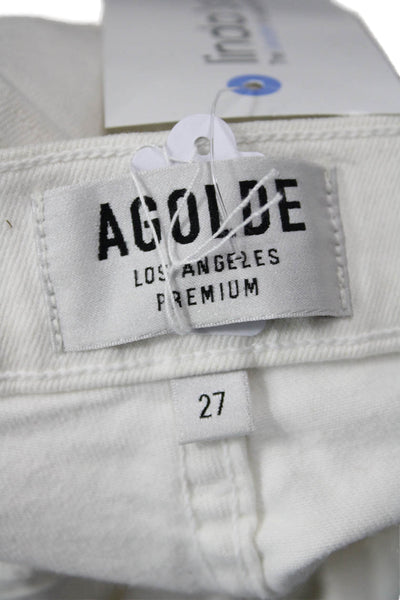 Agolde Womens White Ankle Skinny Jeans Size 27
