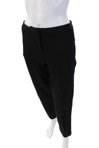 Kobi Halperin Womens Zipper Fly Mid Rise Straight Leg Knit Pants Black Size 12