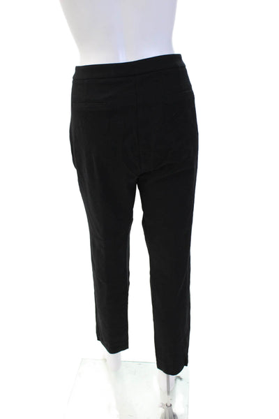 Kobi Halperin Womens Zipper Fly Mid Rise Straight Leg Knit Pants Black Size 12