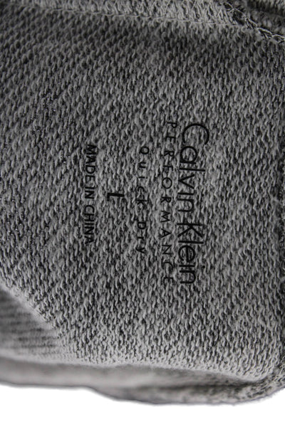 Calvin Klein Womens Drawstring Waist Casual Sweatpants Heather Gray Size L
