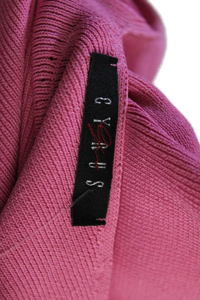 Cyrus Womens V-Neck 3/4 Sleeve Layered Detail Top Pink Size M