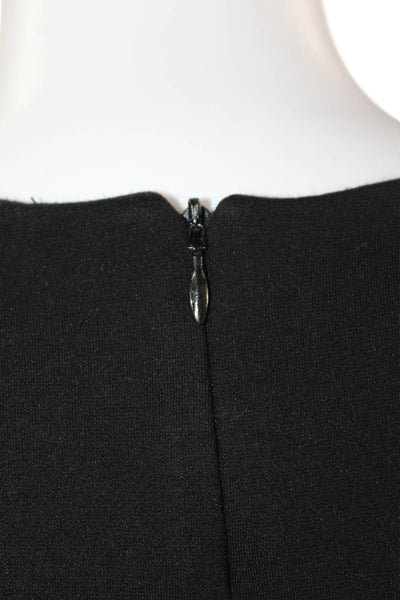 J. Mclaughlin Women Black Shift T-Shirt Dress Short Sleeve Size L