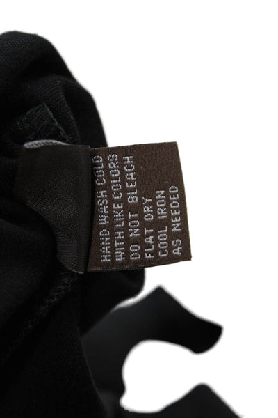 J. Mclaughlin Women Black Shift T-Shirt Dress Short Sleeve Size L