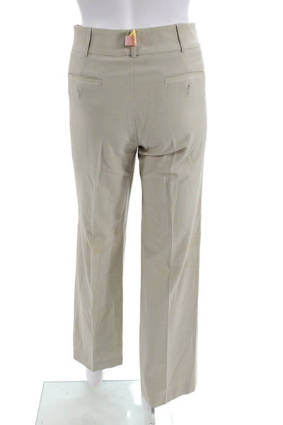 Michael Michael Kors Womens Hook & Eye Straight Leg Pants Beige Size 6