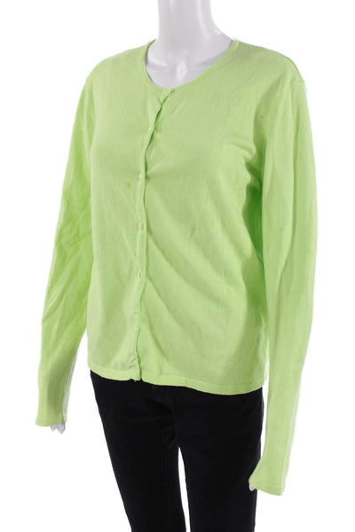 Lily Pulitzer Womens Cotton Knitted Buttoned Cardigan Lime Green Size M