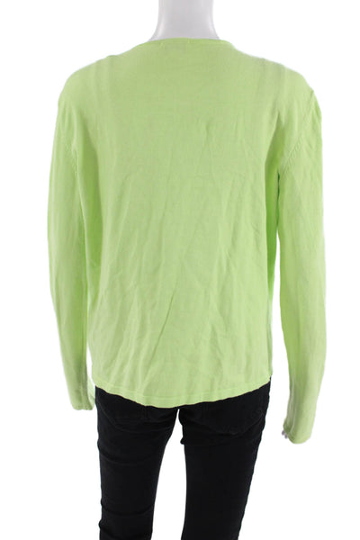 Lily Pulitzer Womens Cotton Knitted Buttoned Cardigan Lime Green Size M