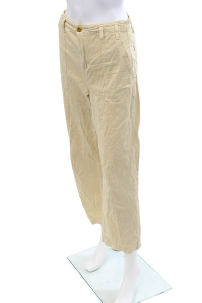 The Great Womens High Rise Slim Leg Khaki Pants Beige Cotton Size 25