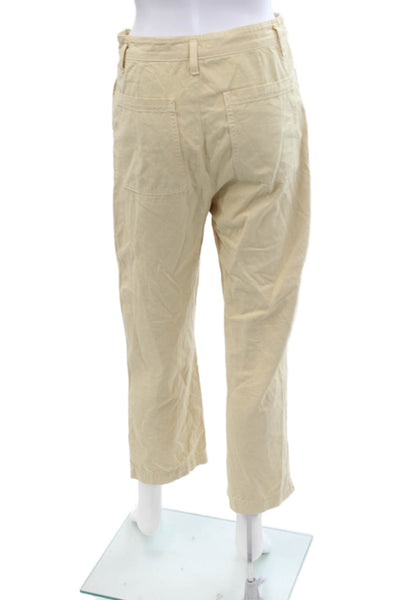 The Great Womens High Rise Slim Leg Khaki Pants Beige Cotton Size 25