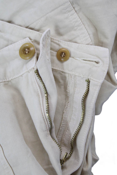 The Great Womens High Rise Slim Leg Khaki Pants Beige Cotton Size 25