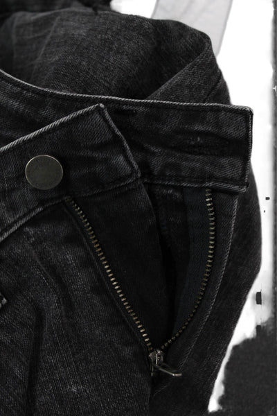 Paige Womens Ankle Skinny Jeans Dark Gray Size 24
