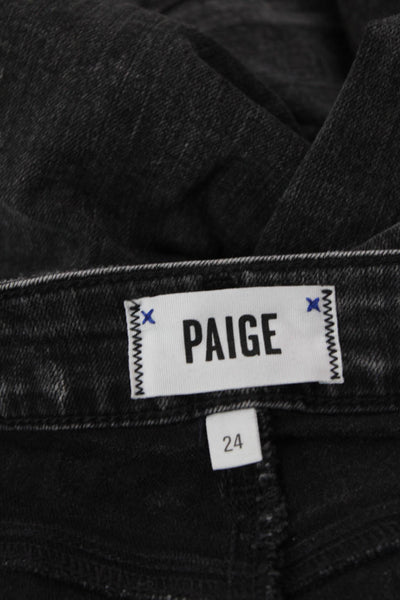 Paige Womens Ankle Skinny Jeans Dark Gray Size 24