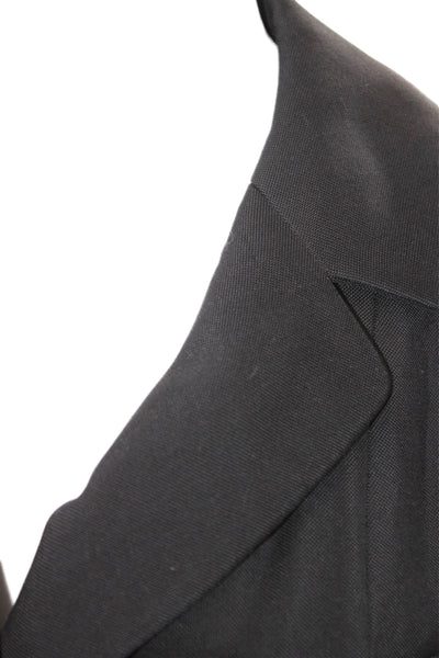 Derek Lam Womens Double Breasted Suit Jacket Black Cotton Size 4