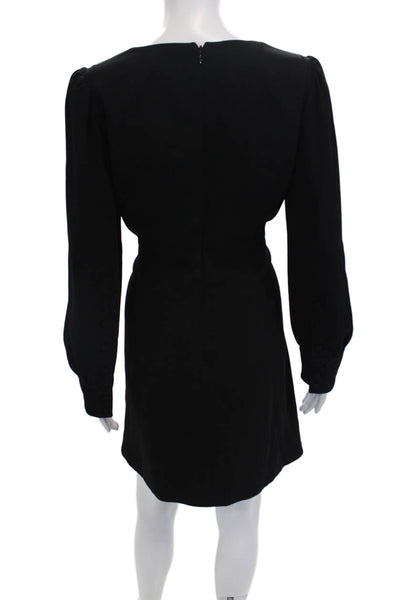 J Crew Women Sheath Dress Black Long Sleeve Knee Length Size 8