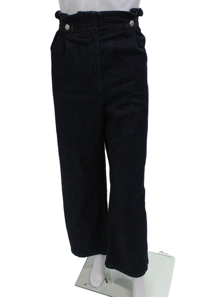 Zara Women Paperbag Dark Blue Pants Size L