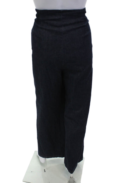 Zara Women Paperbag Dark Blue Pants Size L