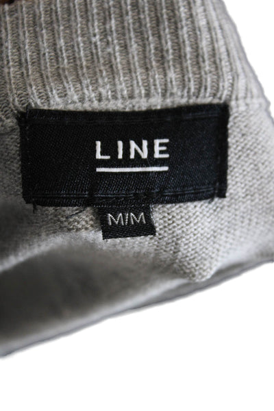 Line Womens Long Sleeves Crew Neck Sweater Heather Grey Size Medium