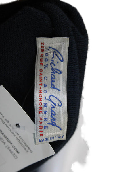 Richard Grand Women's Round Neck Long Sleeves Pullover Sweater Blue Size S