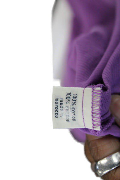 Hartford Women's Long Sleeves Quarter Button Shirt Purple Size 1