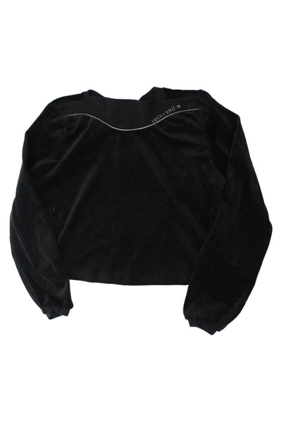 IKKS Girls Pullover Casual Shirt Black Size 12