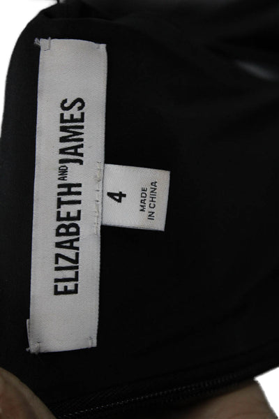 Elizabeth & James Women Black Bodycon Sheath Dress Sleeveless Size 4