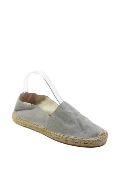 Soludos Womens Slide On Espadrille Flats Light Grey Size 8