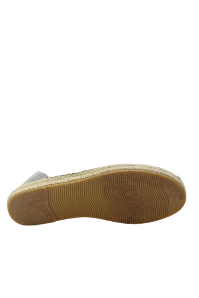 Soludos Womens Slide On Espadrille Flats Light Grey Size 8