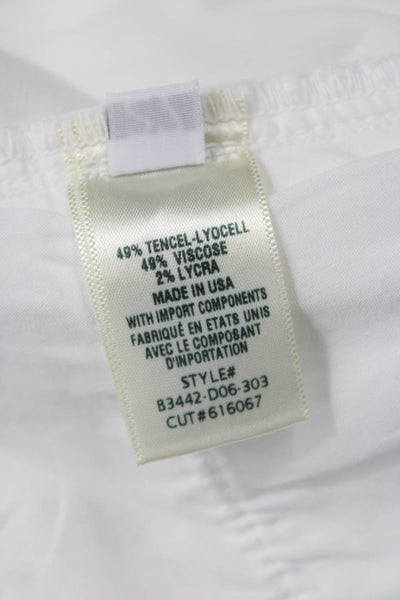 Bella Dahl Women White Mid Rise Pants Button Closure Size 27