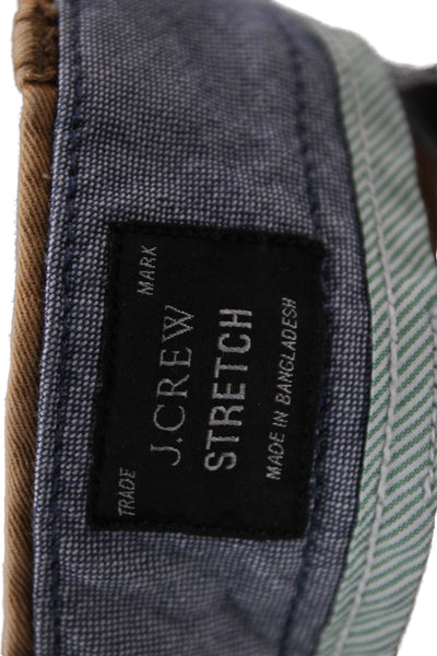 J Crew Mens Cotton Stretch Straight Ankle Pants Brown Size 36