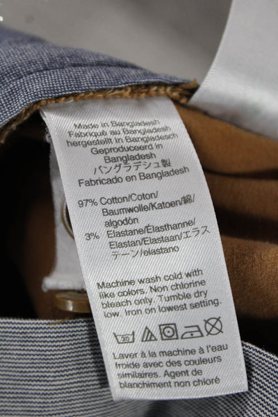 J Crew Mens Cotton Stretch Straight Ankle Pants Brown Size 36
