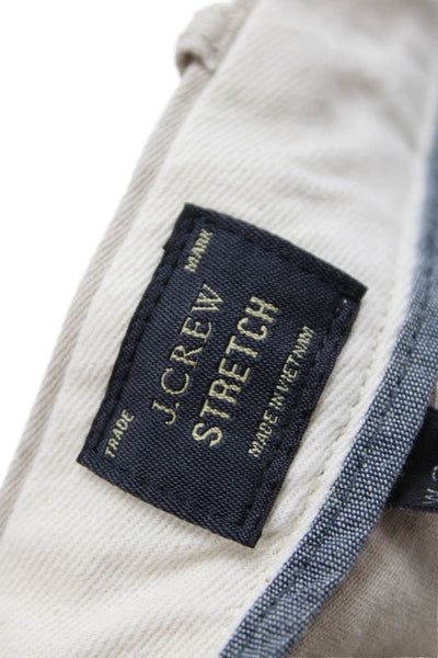 J Crew Mens Cotton Stretch Tapered Ankle Pants Beige Size 36