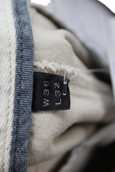 J Crew Mens Cotton Stretch Tapered Ankle Pants Beige Size 36