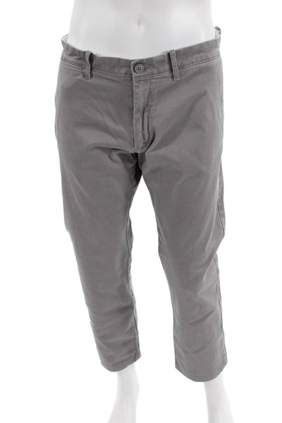 J Crew Mens Stretch Casual Straight Ankle Pants Gray Size 36