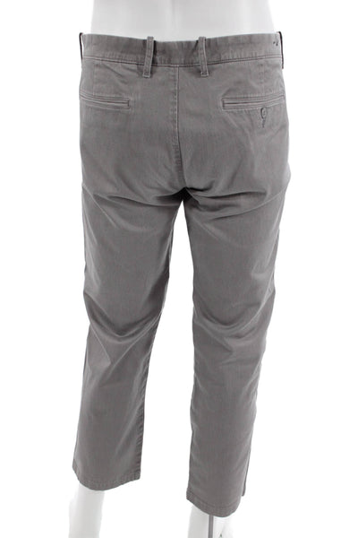 J Crew Mens Stretch Casual Straight Ankle Pants Gray Size 36