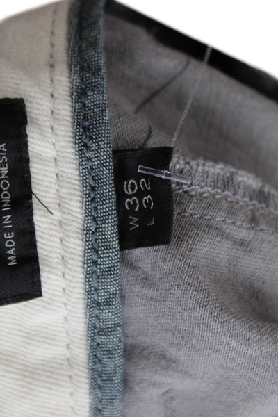 J Crew Mens Stretch Casual Straight Ankle Pants Gray Size 36