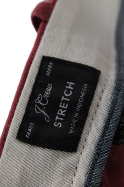 J Crew Mens Cotton Stretch Straight Casual Pants Red Size 36