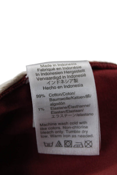 J Crew Mens Cotton Stretch Straight Casual Pants Red Size 36