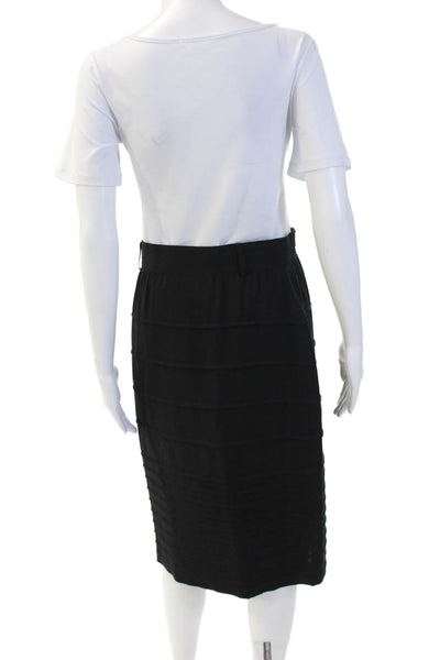 Escada Margaretha Ley Womens Side Zip Knee Length Pencil Skirt Black Size IT 40