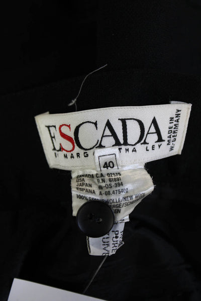 Escada Margaretha Ley Womens Side Zip Knee Length Pencil Skirt Black Size IT 40