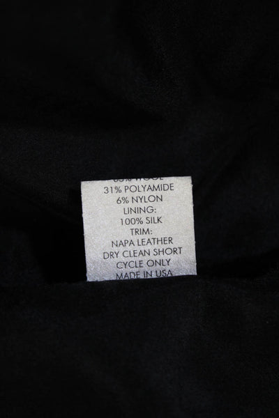 Douglas Hannant Womens Single Button V Neck Metallic Knit Jacket Gray Size 10