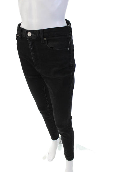 Moussy Womens Skinny High-Rise Black Jeans Cotton Blend Size 28