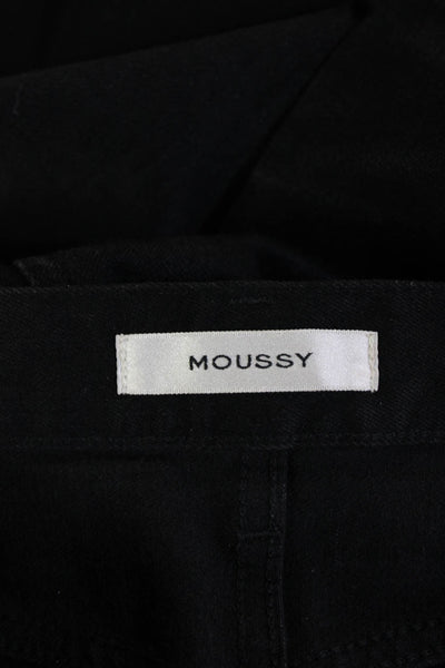 Moussy Womens Skinny High-Rise Black Jeans Cotton Blend Size 28