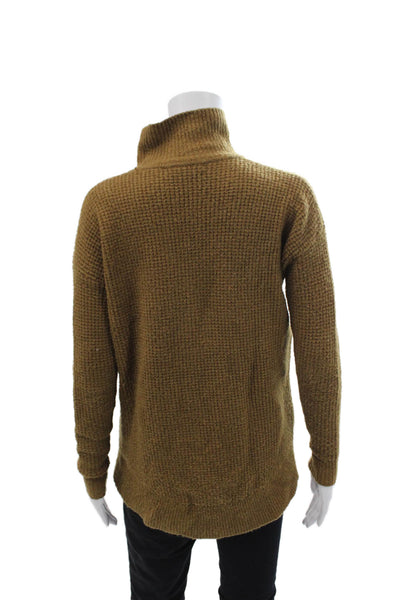 Madewell Womens Long Sleeve Turtleneck Waffle Knit Sweater Brown Size XS