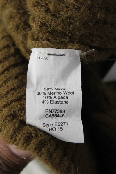Madewell Womens Long Sleeve Turtleneck Waffle Knit Sweater Brown Size XS