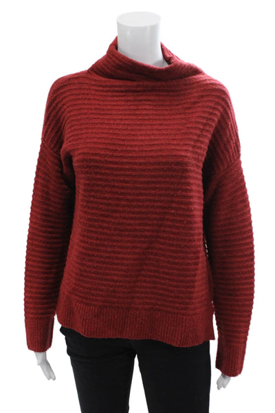 Madewell Womens Long Sleeve Mock Neck Oversized Sweater Red Size XS
