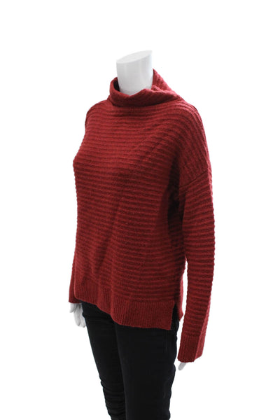 Madewell Womens Long Sleeve Mock Neck Oversized Sweater Red Size XS