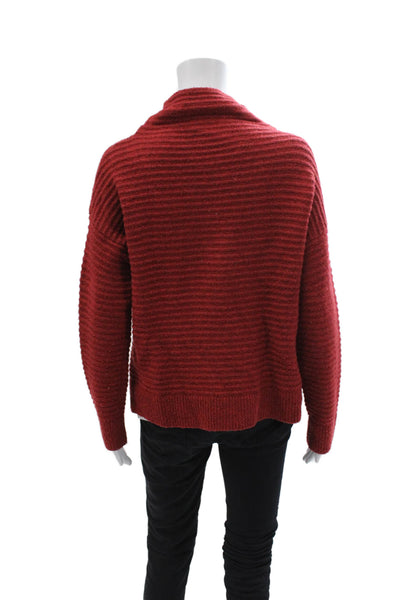 Madewell Womens Long Sleeve Mock Neck Oversized Sweater Red Size XS